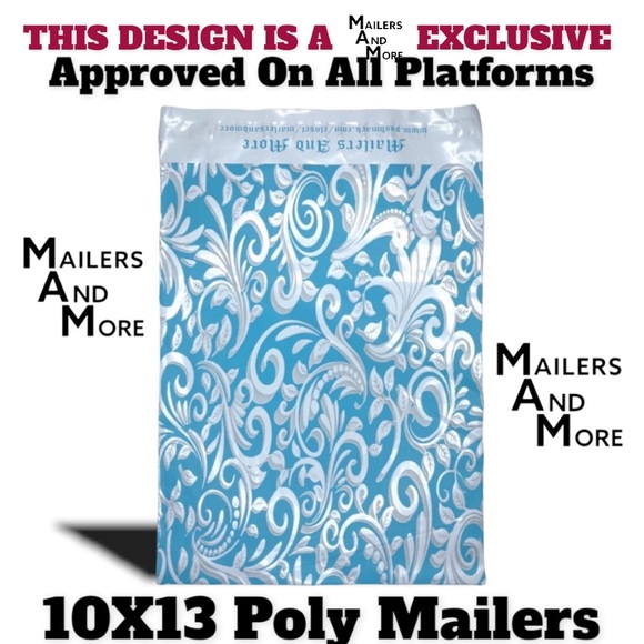 50 10X13 Poly Mailers White Swirl PRICE IS FIRM - Picture 4 of 8